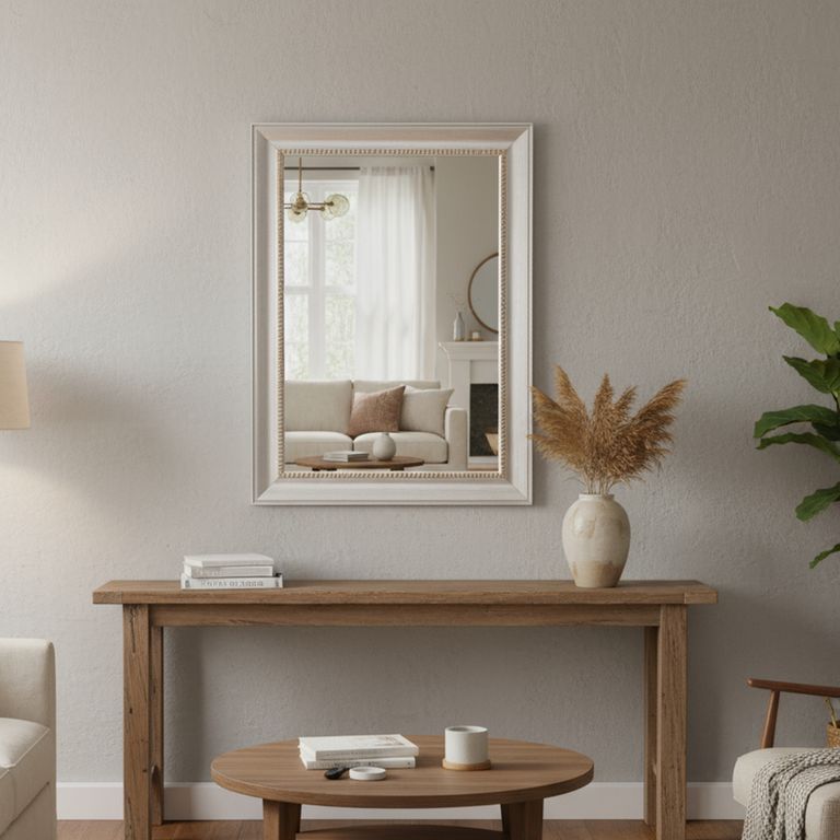 Espejo Decorativo Rectangular Plateado 79x108cm