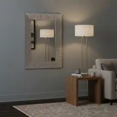 JUST HOME COLLECTION - Espejo Decorativo Rectangular Plateado 50x70cm