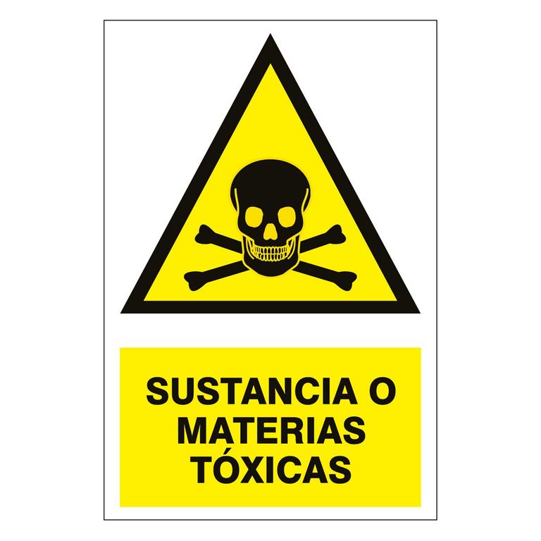Señal de Sustancias Tóxicas 15x22.5 cm.