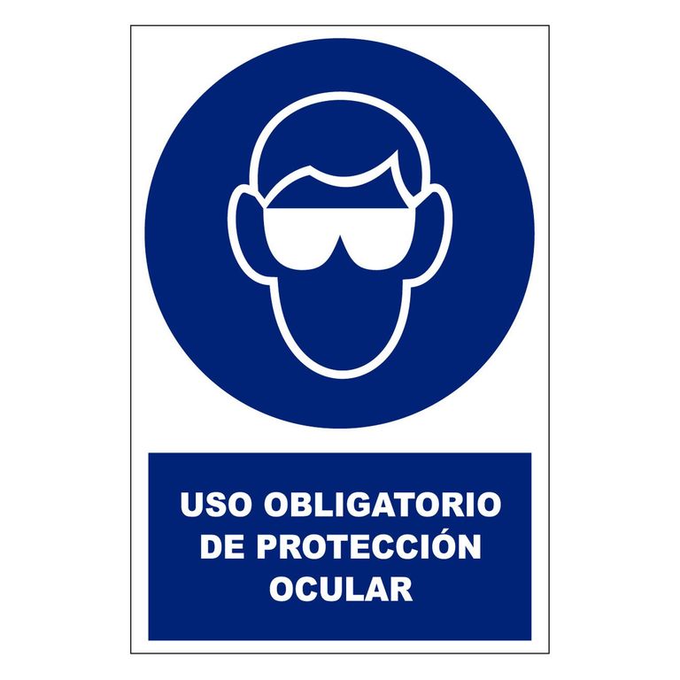 Señal de Vinil de Uso de Protector Visual 20x30 cm.