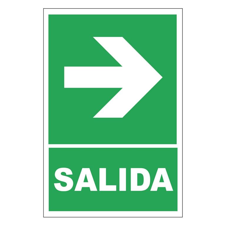 Señal de Vinil de Salida Derecha 20x30 cm.