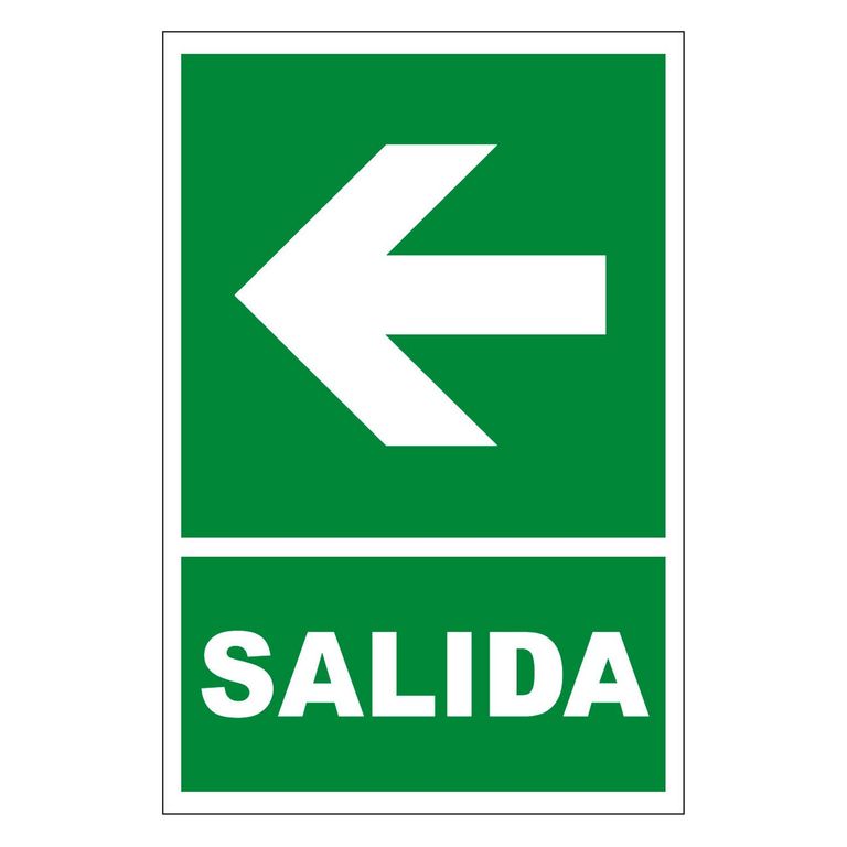 Señal de Vinil de Salida Izquierda 20x30 cm.