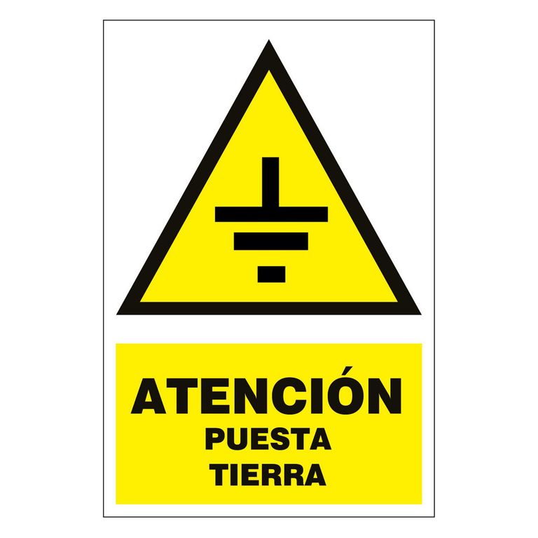 Señal de Vinil de Pozo a Tierra 20x30 cm.