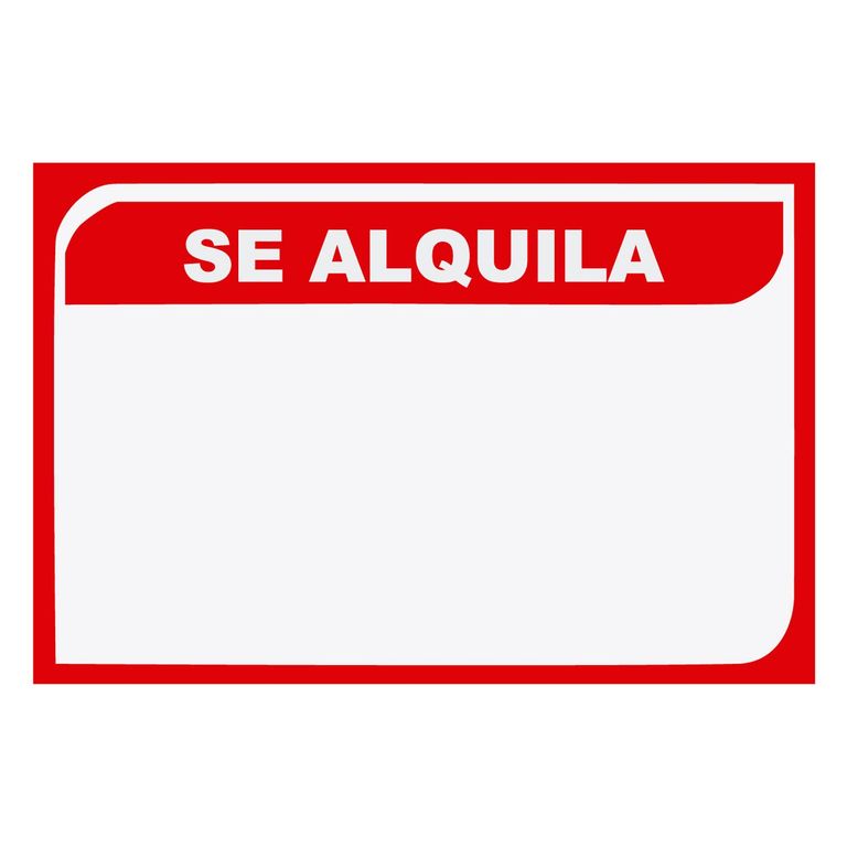 Señal de Alquila 20x30 cm.