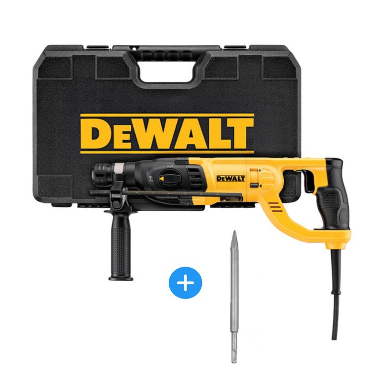 Rotomartillo SDS Plus Dewalt 800W D25260K + Maletí­n Dewalt + Cincel