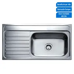 TEKA - Lavadero de Cocina Acero Inoxidable 1 Poza con Escurridor 51x90cm