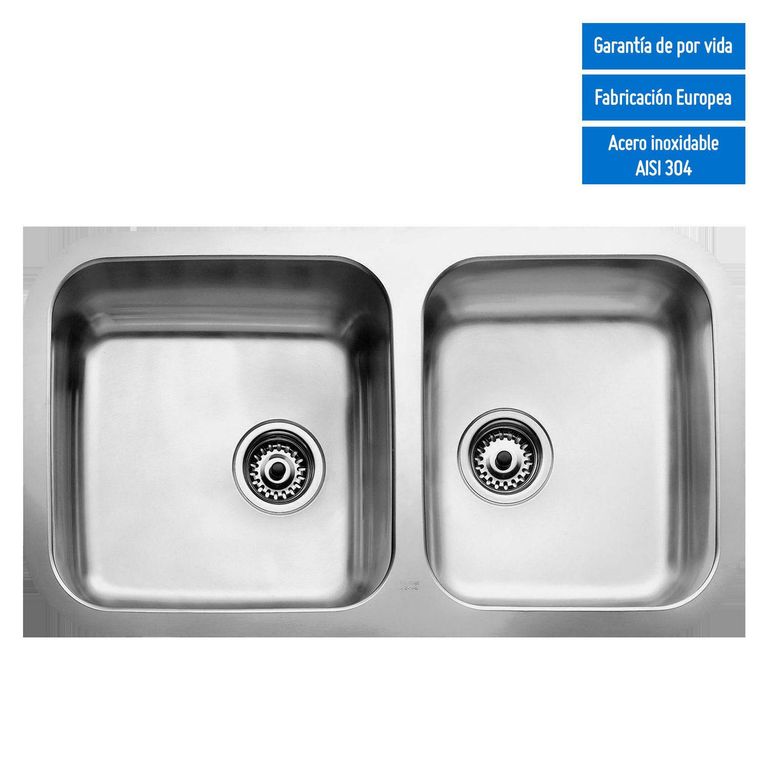 Lavadero de Cocina Acero Inoxidable Teka 2 Pozas 84.5x47cm