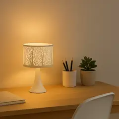 CASA BONITA - Lámpara de Escritorio Deco JY91 Nimes Gris/Plata 40 W 18x16 cm