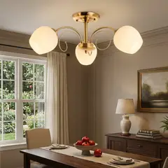 CASA BONITA - Lámpara de Techo Valencia 3L E27 Blanco