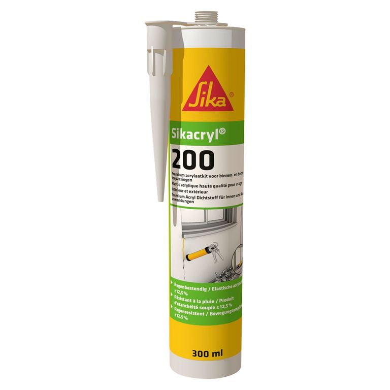 Sellador Para Fisuras Interiores Y Exteriores Sikacryl-200 x 300ml