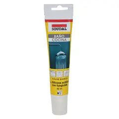 SOUDAL - Silicona Blanco baño y cocina 82 ml