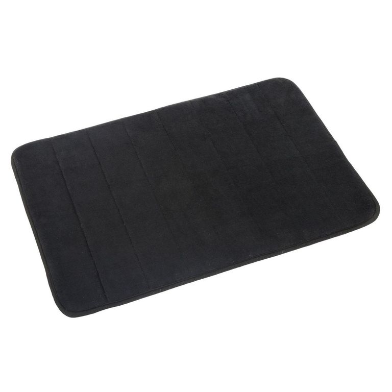 Piso de Baño Rectangular Rayas Negro 40x60cm