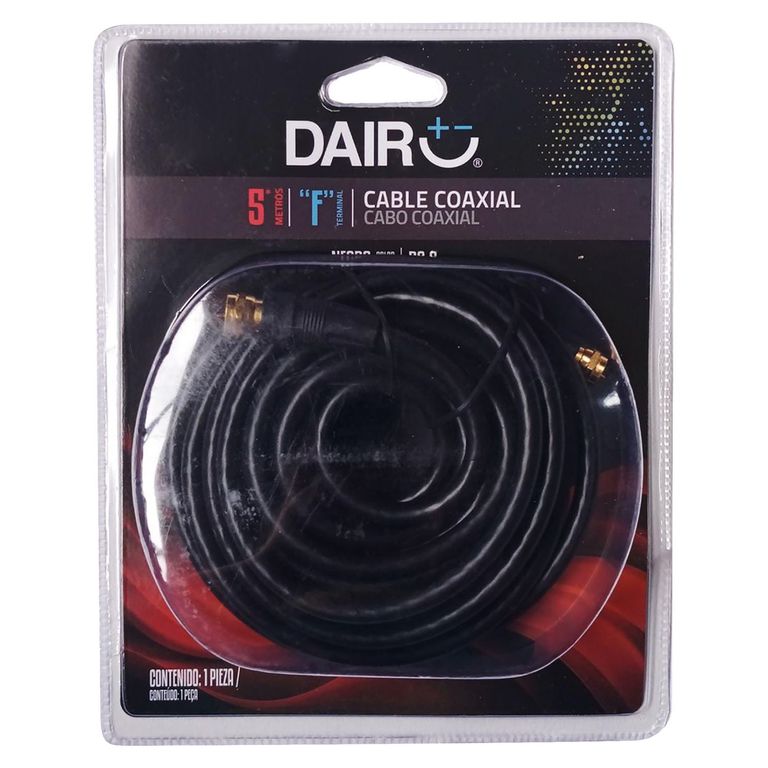 Cable Coaxial Term F 5 m Negro