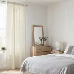 CASA BONITA - Cortina de Tela 140x225cm Crema