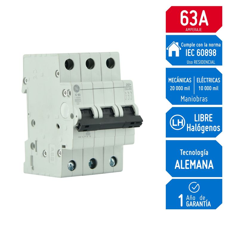 Interruptor Termomagnético 3x63A