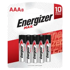 ENERGIZER - Pack de 8 pilas alcalinas AAA 1.5V