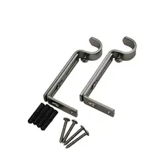 JUST HOME COLLECTION - Soporte Simple Muro fierro plateado 19mm (2un)