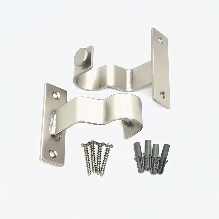 Soporte Simple Techo fierro plateado 19mm (2un)