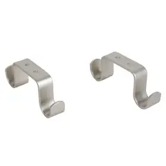 JUST HOME COLLECTION - Soporte doble Techo fierro plateado 19mm (2un)