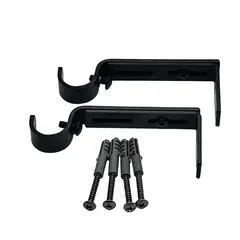 JUST HOME COLLECTION - Soporte Simple Muro Negro 19mm