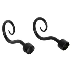 JUST HOME COLLECTION - Terminal Gancho Negro 19mm