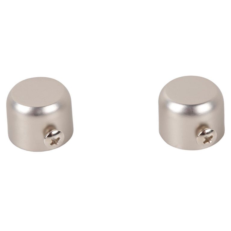 Terminal Tope fierro plateado 19mm (2 un)