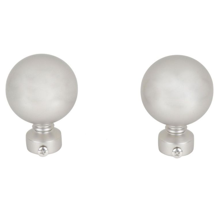 Terminal Bola fierro plateado 19mm (2 un)