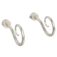 JUST HOME COLLECTION - Terminal Gancho fierro plateado 19mm (2 un)