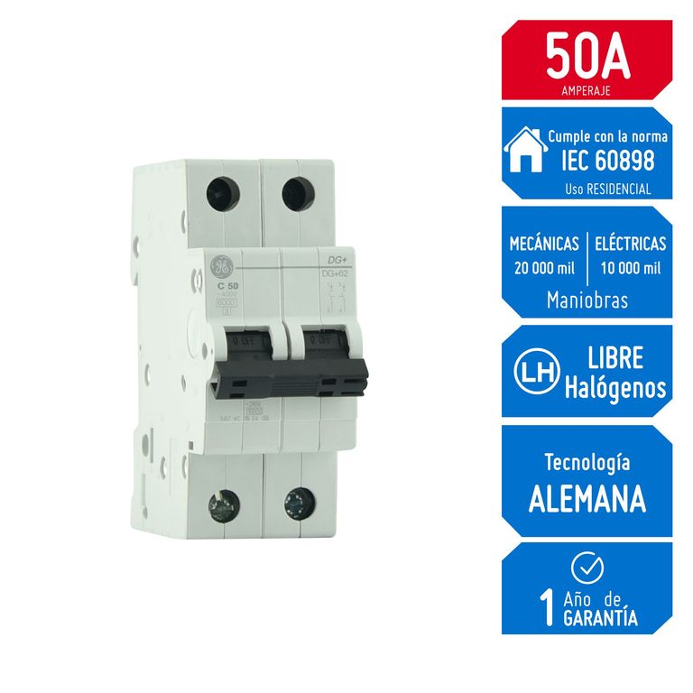 Interruptor Termomagnético 2x50A