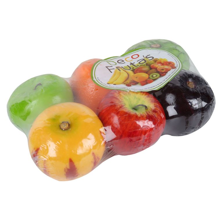 Set de 6 Frutas Decorativas Poliestireno