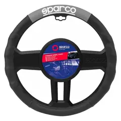 SPARCO - Funda Cubre Volante Para Auto Negro y Gris 37 cm