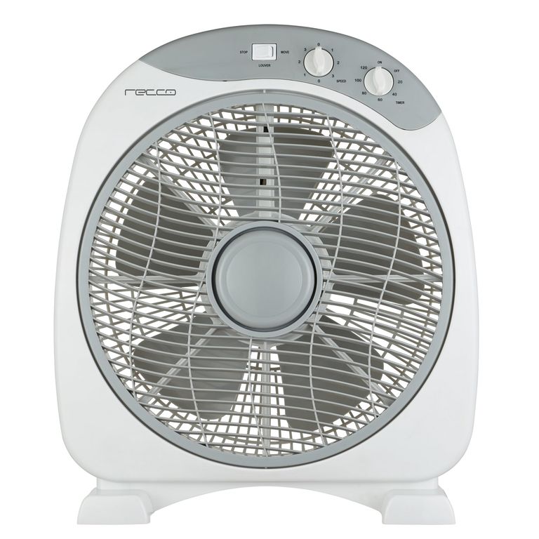 Ventilador De Piso 12" Plástico 3 Velocidades 45W Recco Blanco