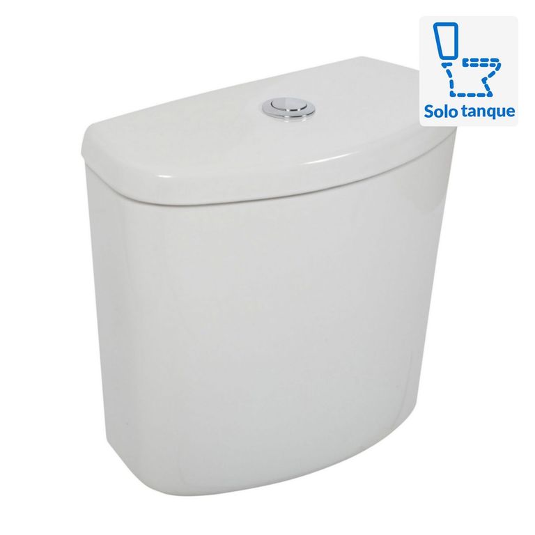 Tanque Inodoro Trebol Rapid Jet Premium WC Dos Piezas Descarga A Piso 30,5 cm Capacidad 4.8 L