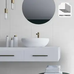 SAN LORENZO - Cerámica Lisas/Granilladas Brillante 45x45cm 2.08m2 Blanco