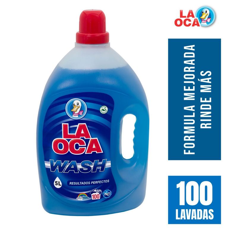 Detergente Líquido Wash La Oca 5L