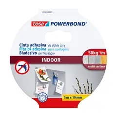 TESA - Cinta Doble Contacto para montajes interiores 5m x 19mm