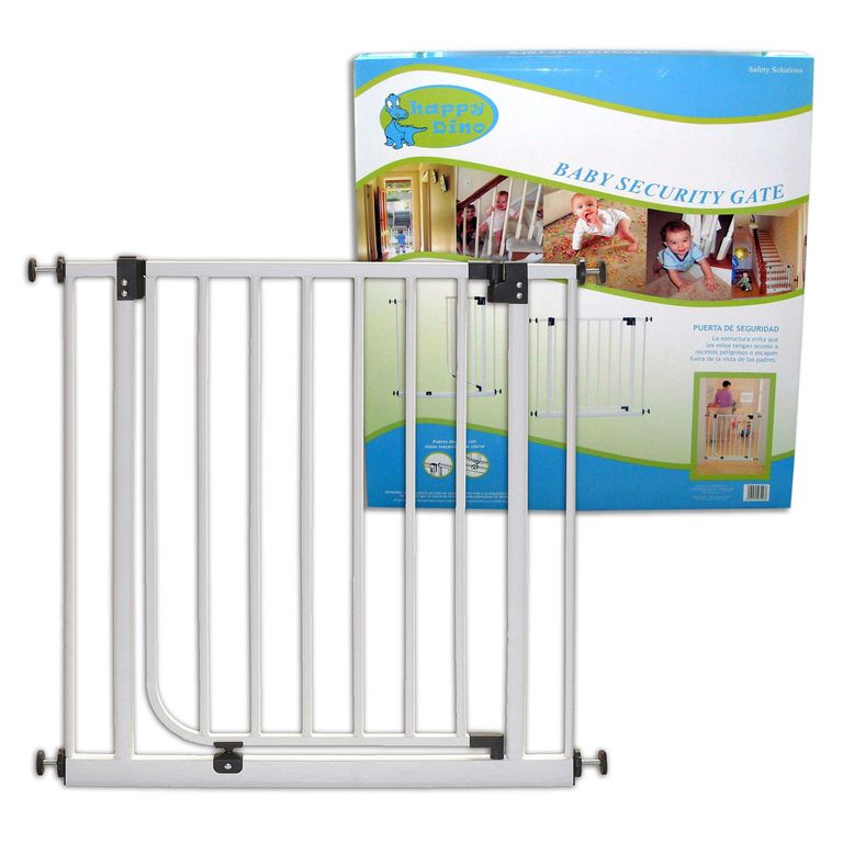Puerta de Seguridad Barras Metal Niños Blanco