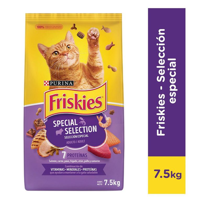 Friskies Adultos Croquetas para Gatos 7.5 kg Pollo, Pescado