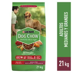 DOG CHOW - Dog Chow Adultos Raza Mediana/Grande Croquetas Perros 21 kg
