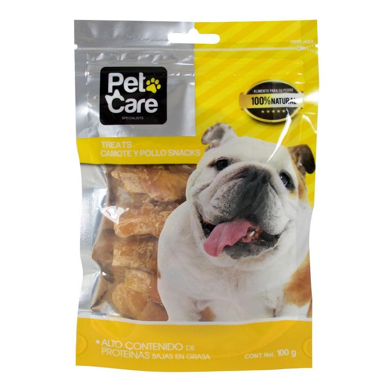 Pet Care Adultos Snack para Perros Camote y Pollo 100 gr