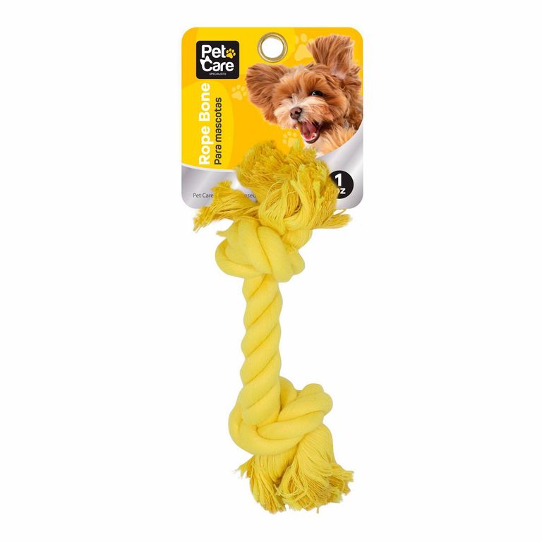 Hueso soga para Perro Nylon Amarillo 4.5x5.3x21cm