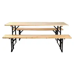 KLIMBER - Juego de Comedor de Madera para Terraza/Picnic