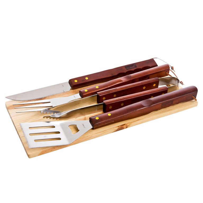 Set Mr Beef x4 Accesorios Parrilleros con Tabla