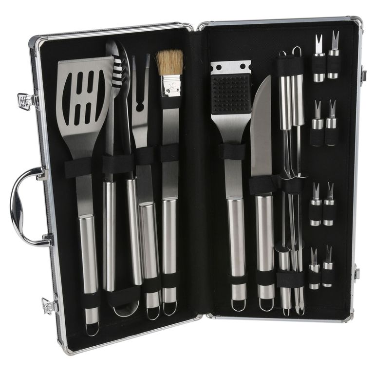 Set Mr Beef X18 Accesorios Para Parrilla Caja De Aluminio