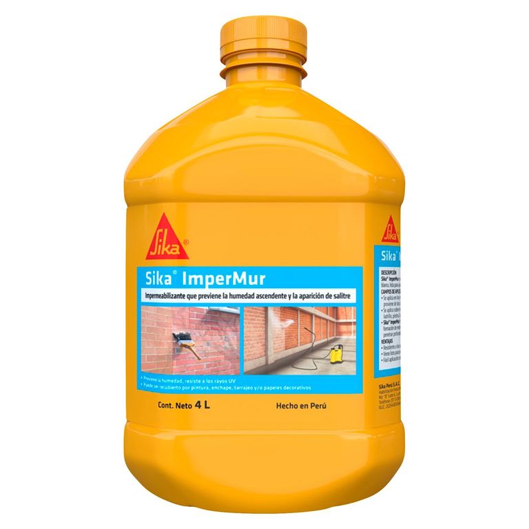 Impermeabilizante para Muros con Humedad Sika Impermur 4L