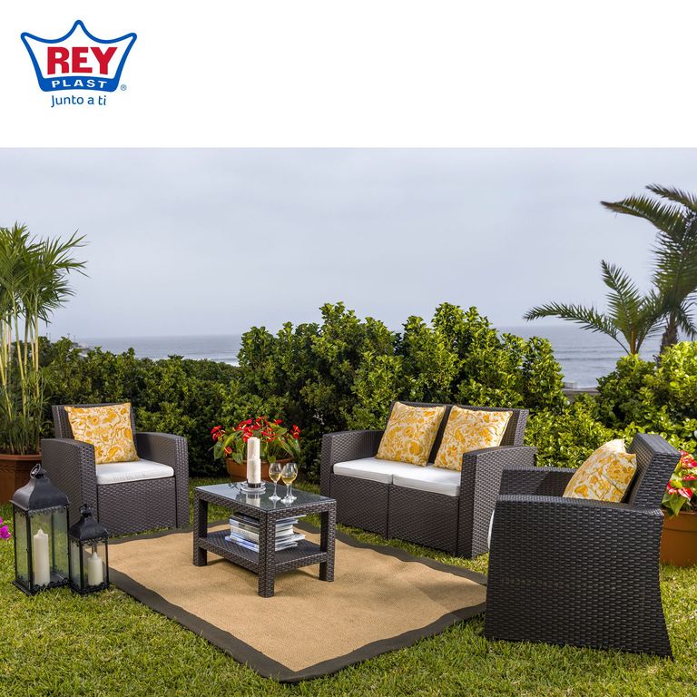 Juego Living de Terraza Tavarúa 4 personas Marron Moro