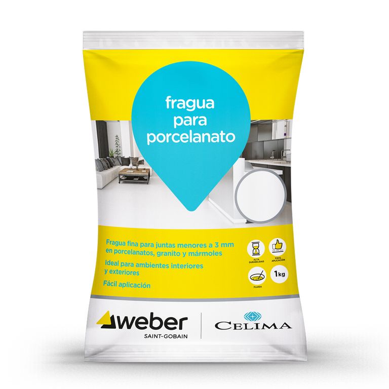 Fragua para Porcelanatos Celima Blanco 1kg