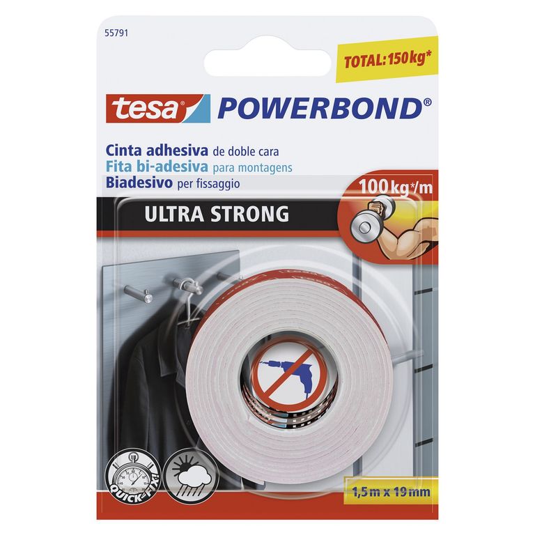 Cinta Doble Contacto Tesa Ultra Fuerte 19 mm x 1.5 m