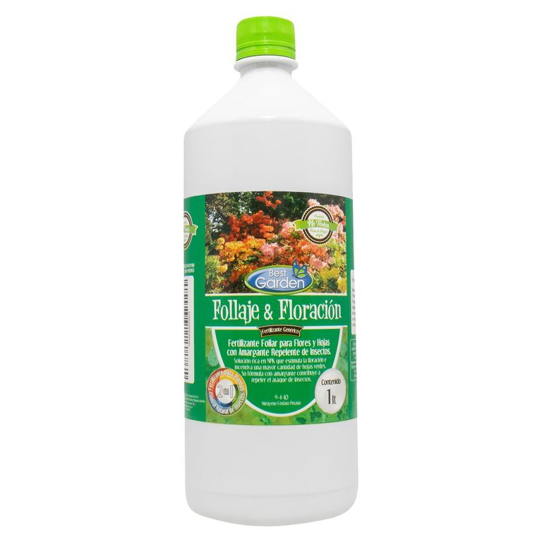 Fertilizante para Follaje y Floración 1L Nitrógeno, fosforo y potasio 8 cm24 cm8 cm