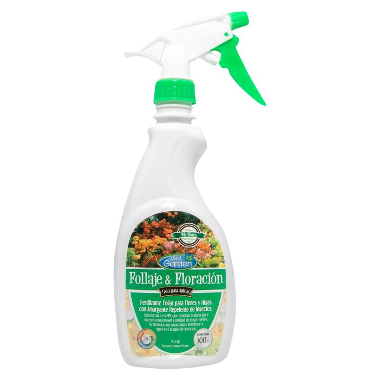 Fertilizante para Follaje y Floración 500 ml Nitrógeno, fosforo y potasio 7.5 cm22.5 cm5 cm